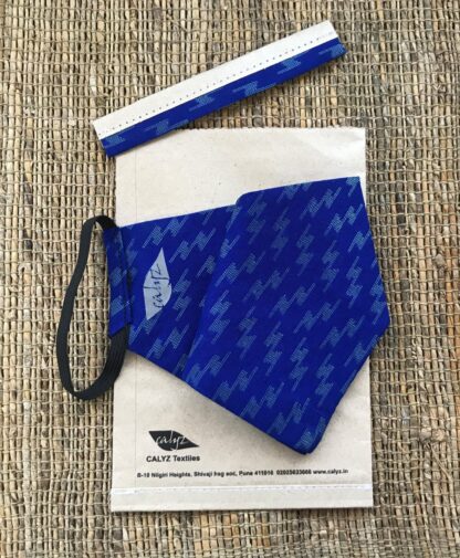 Stay Safe Blue Woven Mask - Image 3